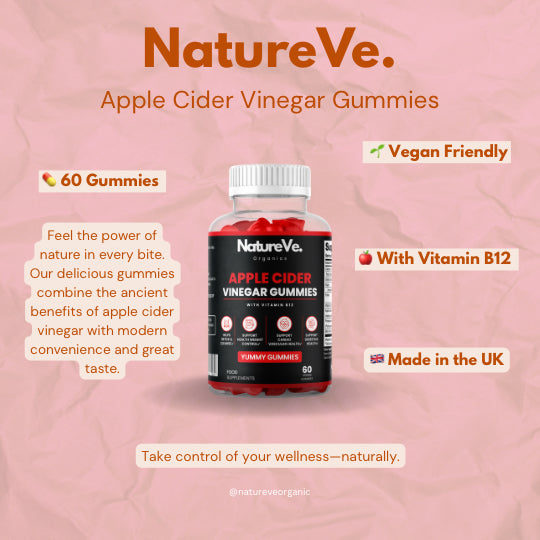 Apple Cider Vinegar Gummies with Vitamin B12 60 by NatureVe