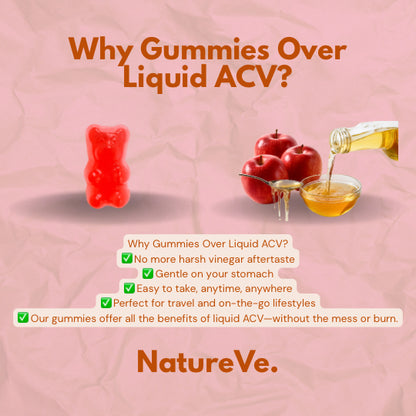 Apple Cider Vinegar Gummies with Vitamin B12 60 by NatureVe